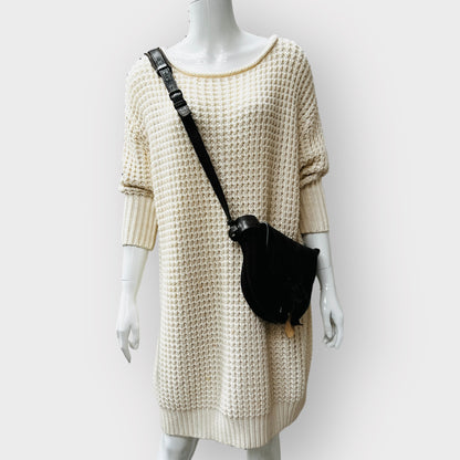 CHRISTIAN PEAU / leather cross body bag with leather strap (3856171392962584186)