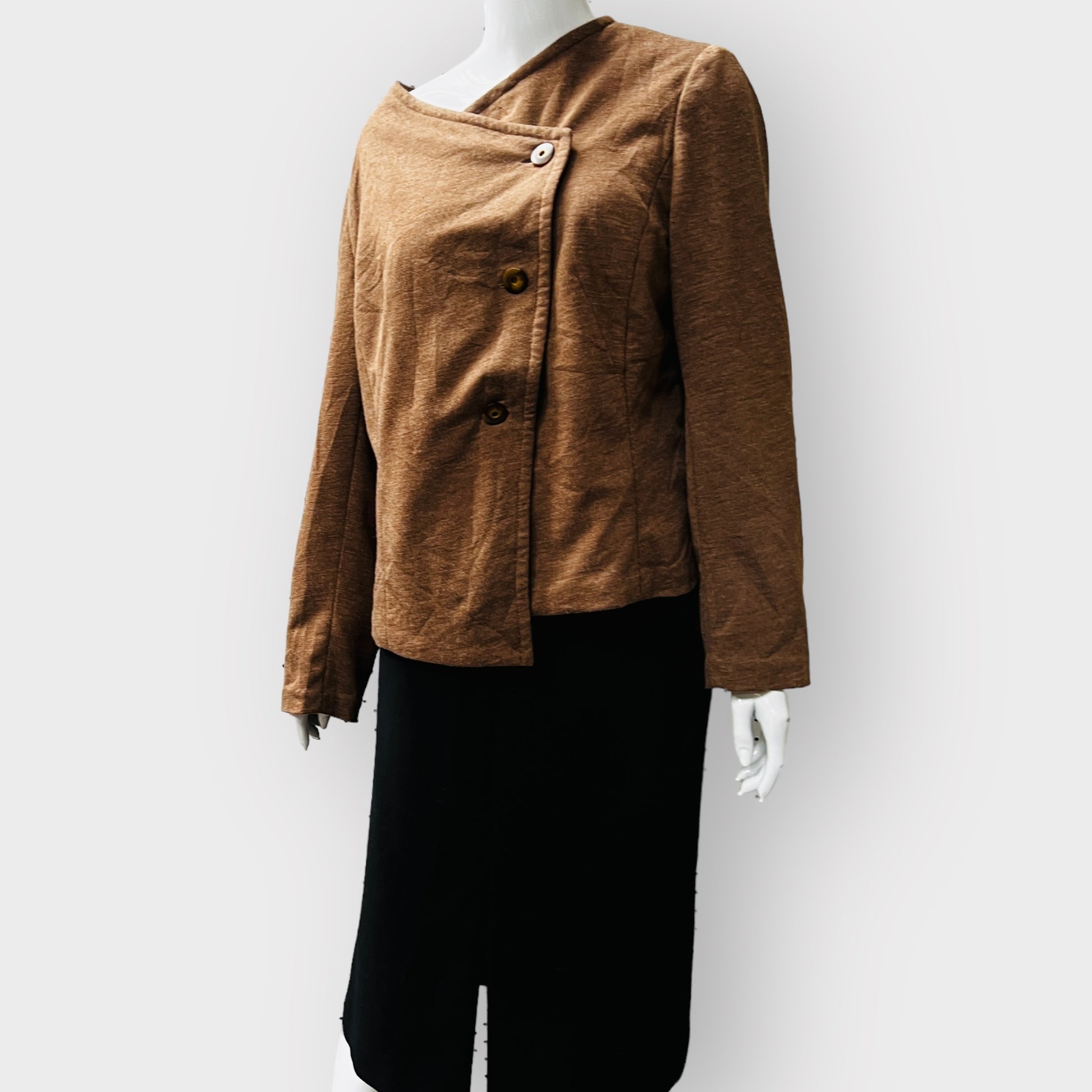 nz vintage / soft wool asymmetrical jacket / s Vintage & retro