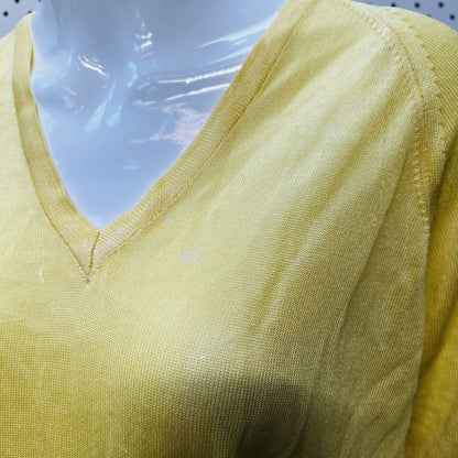 butter yellow / slinky knit tee / s/m (3857805464051075357)