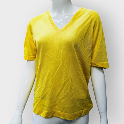butter yellow / slinky knit tee / s/m (3857805570606034918)
