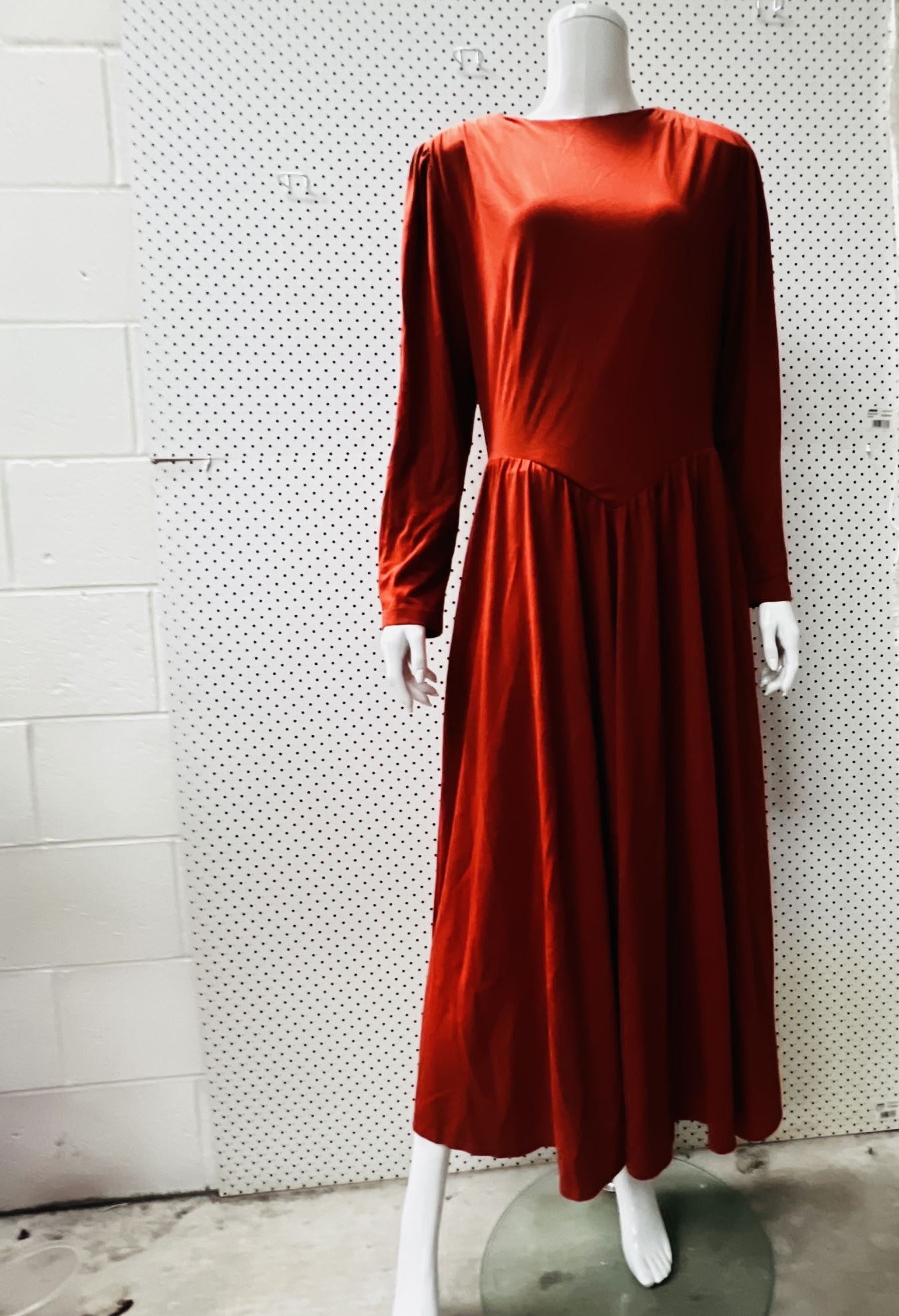 nz vintage / 'FLOOKIES' burnt orange 1970s dress / s Vintage & retro