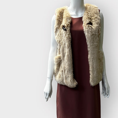 faux fur / sleeveless jacket / s (3859017706004001776)