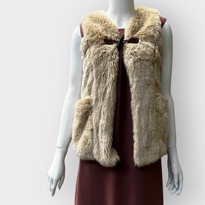 faux fur / sleeveless jacket / s (3859017707796587052)