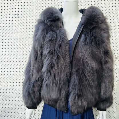 mode & affaire / genuine rabbit fur jacket / s/m / made in australia (3859828167842080934)