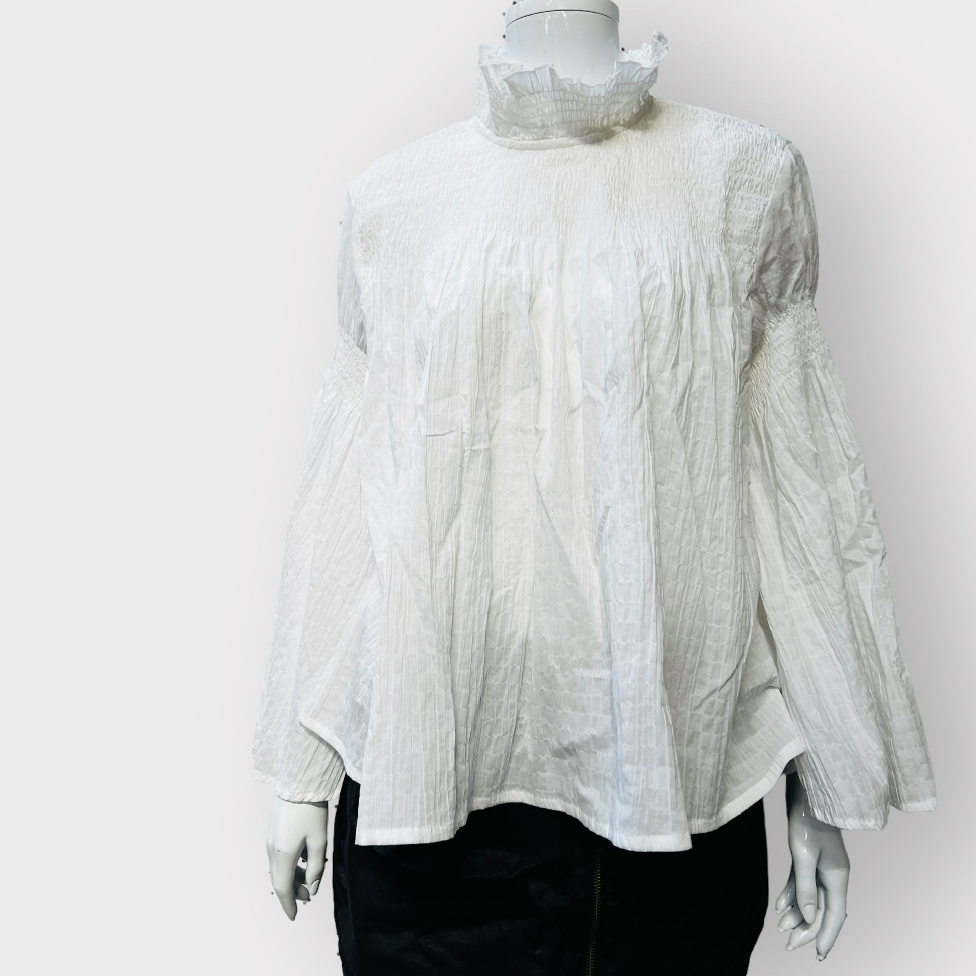 KAREN WALKER / suki organic cotton top / 12 / new with tags / $425rrp (3860226163474905534)