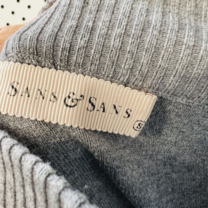 SANS + SANS / loose grey marle top / s (3860327432543931967)