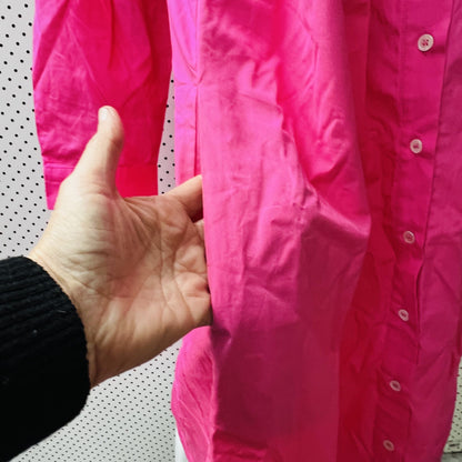 TRENERY / cotton poplin shirt dress in fuchsia / 14 (3862120904658033513)