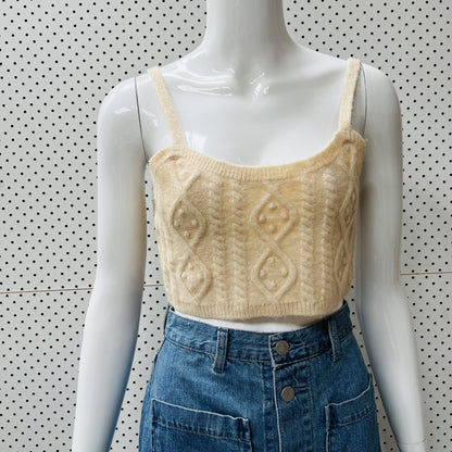 cable knit crop cami / s (3862306910395534605)