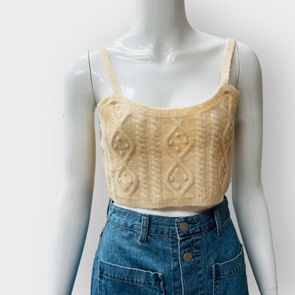 cable knit crop cami / s (3862307288721519087)