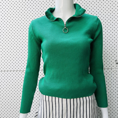 urban outfitters / ribbed half zip jumper / m (3862677914351976243)