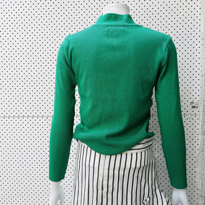 urban outfitters / ribbed half zip jumper / m (3862677955610219529)