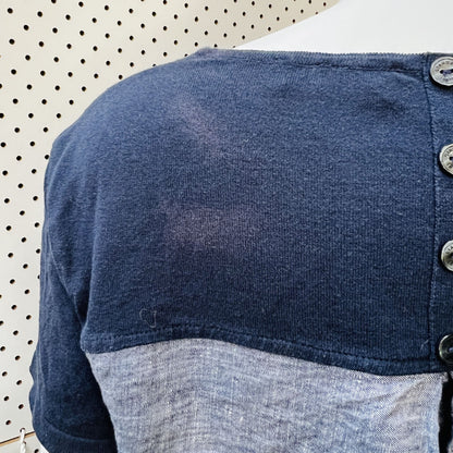 STANDARD ISSUE / linen + knit tee / s / made in nz (3862678508530950414)