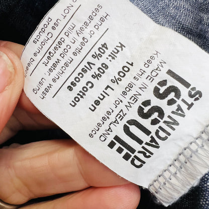 STANDARD ISSUE / linen + knit tee / s / made in nz (3862678551302575646)