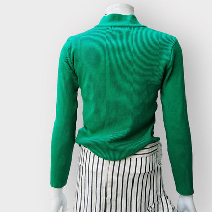 urban outfitters / ribbed half zip jumper / m (3862679643601945717)