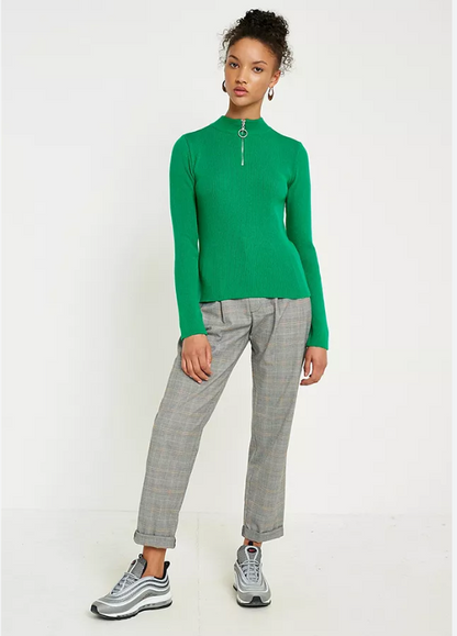 urban outfitters / ribbed half zip jumper / m (3862732268047681998)