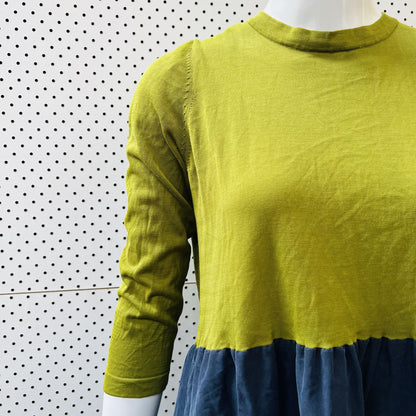 COS / blue + green dress / s (3862761987660159759)