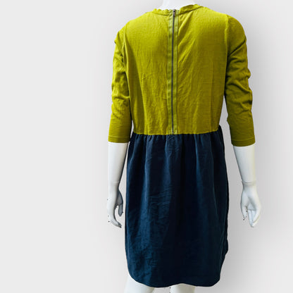 COS / blue + green dress / s (3862762277550570742)