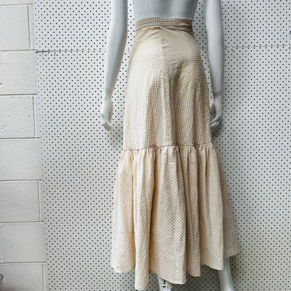 RUBY / bonnie maxi skirt in gingham / s (3864544153238099504)