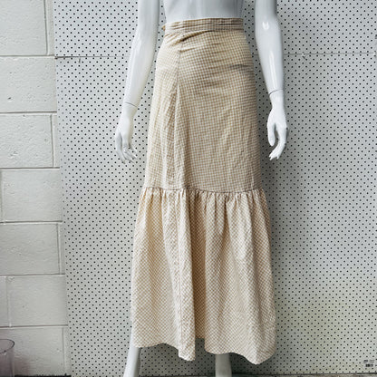 RUBY / bonnie maxi skirt in gingham / s (3864544161485587958)