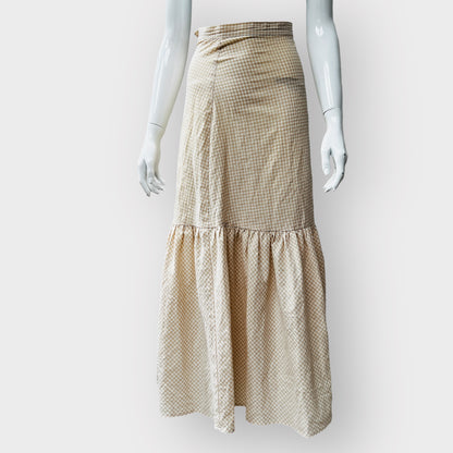 RUBY / bonnie maxi skirt in gingham / s (3864544748041198649)
