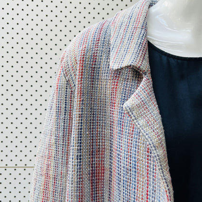 1990s nz vintage / TOP GIRL / woven silk oversized blazer / s (3864629416046164135)