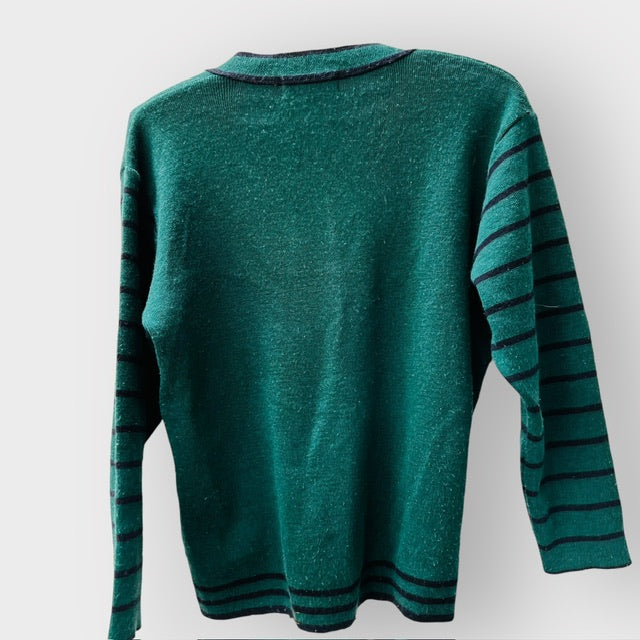 ST MARGARETS COLLEGE UNIFORM / wool cardigan / 10j (3867053387563612608)