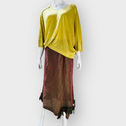 1990s vintage / JANE DANIELS / linen skirt / 8 / made in nz (3867665836203310522)