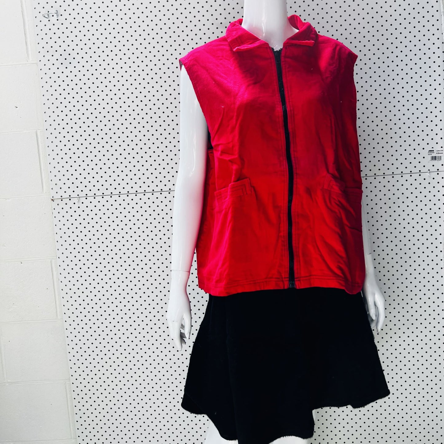 vintage handmade pink corduroy vest (3868163392509432468)