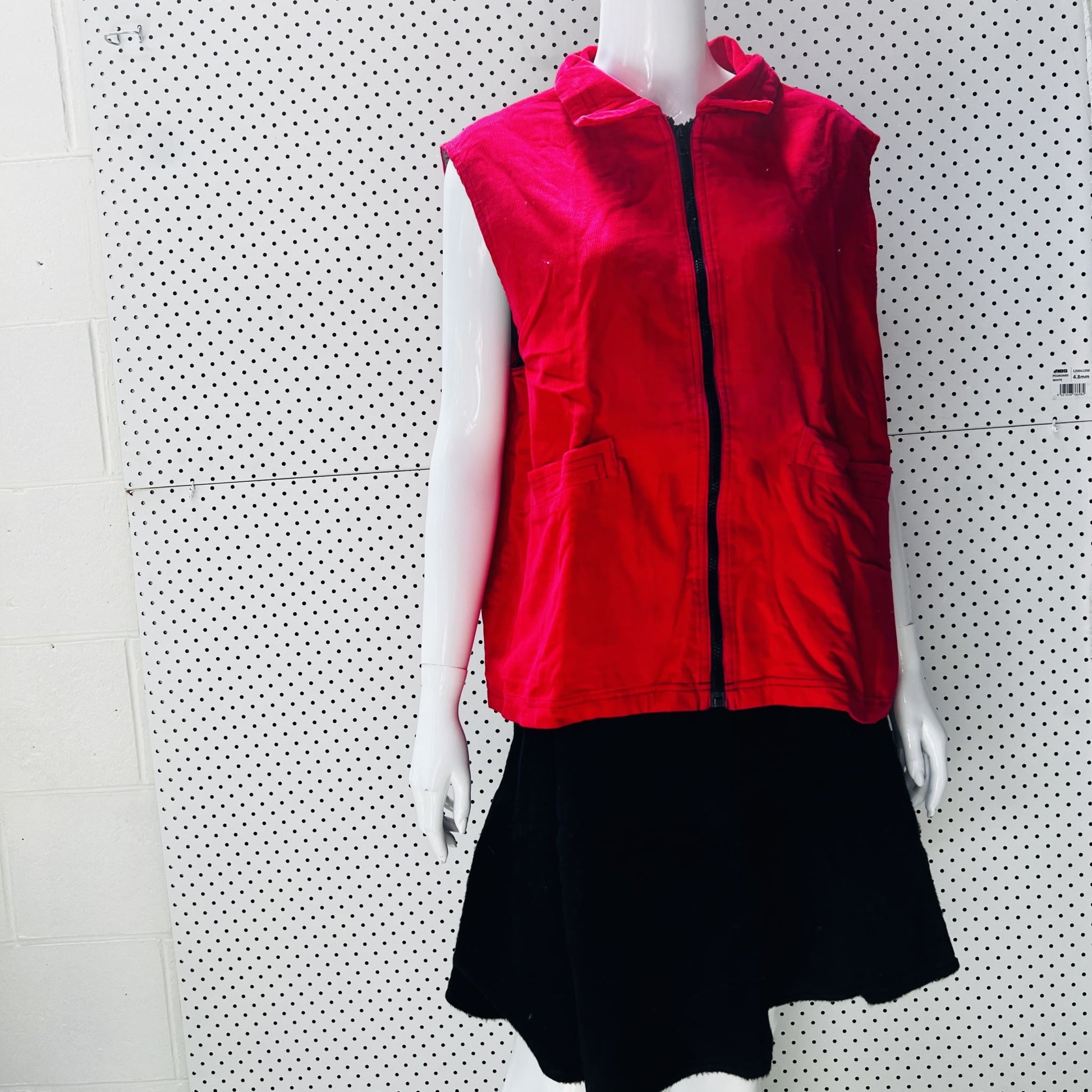 vintage handmade pink corduroy vest (3868163392509432468)