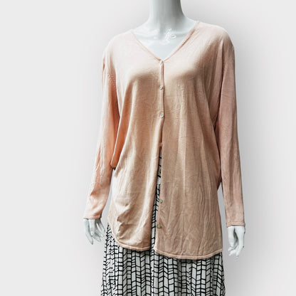 1990s european vintage / blunauta / 100% silk cardigan / s (3868433327600563050)