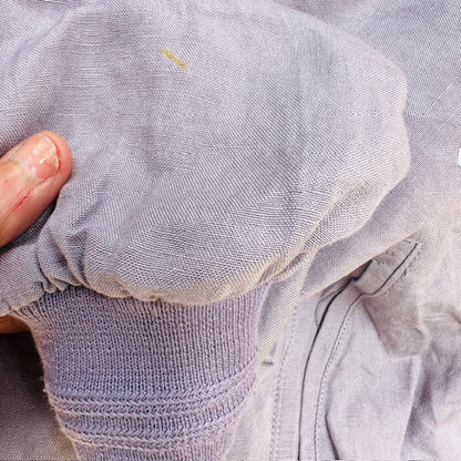 italian vintage / lilac linen bomber / L/XL (3868790421388766449)