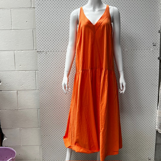 JULIETTE HOGAN / orange cotton maxi dress / 8 Dresses