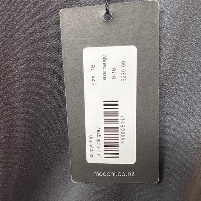 MOOCHI / 'ellipse' ruched grey top / 16 / new with tags / $240rrp Tops & shirts