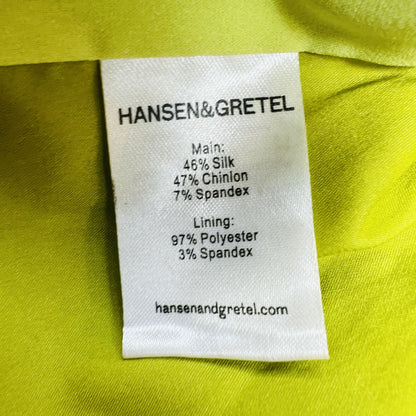 HANSEN & GRETEL / green silk open-back top / s (3873103489406878021)