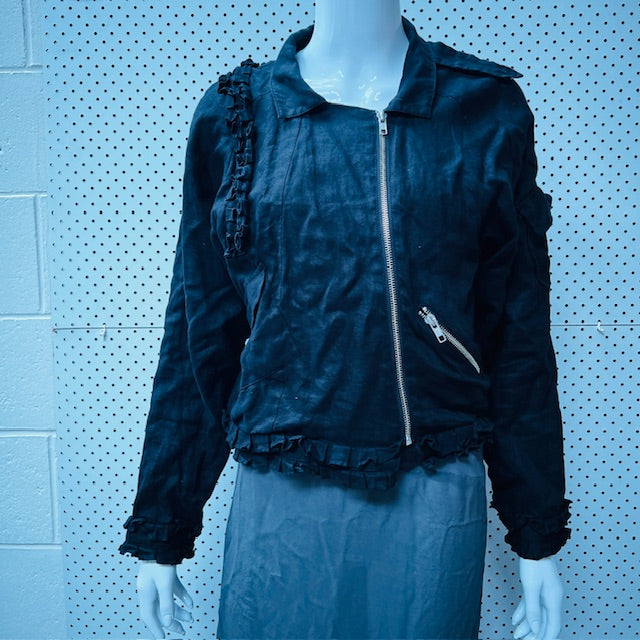 TRELISE COOPER / 'ruff my tumble' jacket / linen / 8 (3873354042679560680)