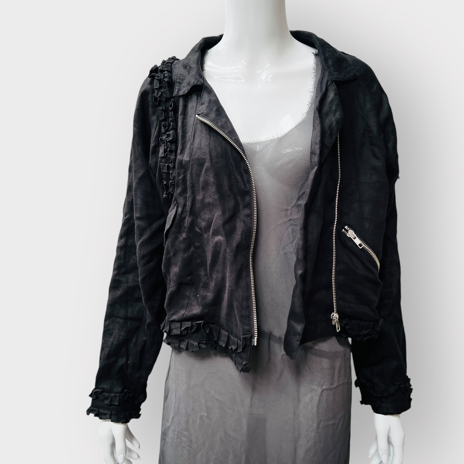 TRELISE COOPER / 'ruff my tumble' jacket / linen / 8 (3873354220639559521)