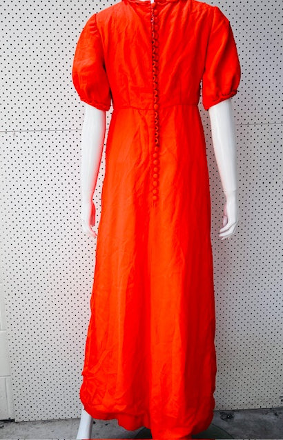 1970s nz vintage / orange bridesmaid dress / s Vintage & retro