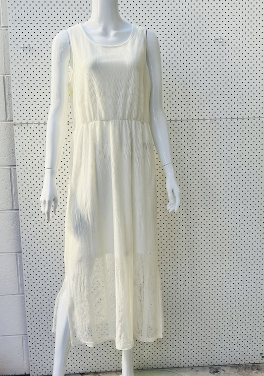 MISS VALLEY  / white maxi dress / L (3874295923764812250)