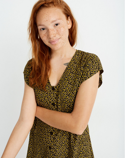 MADEWELL / Easy Midi Dress in Bitsy Floral / m (3874328590567380931)