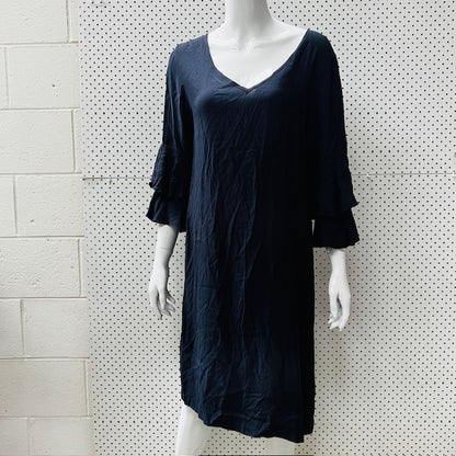 PERRIAM / navy 'flirt' dress / size 10 (3874737064878239214)