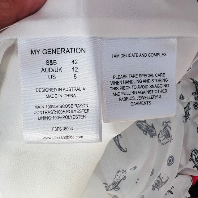 SASS & BIDE / My Generation Hi Low Midi Skirt / RRP$320 Skirts
