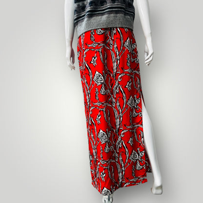 HONEY & BEAU / patterned maxi skirt / 10 (3875426425703966851)
