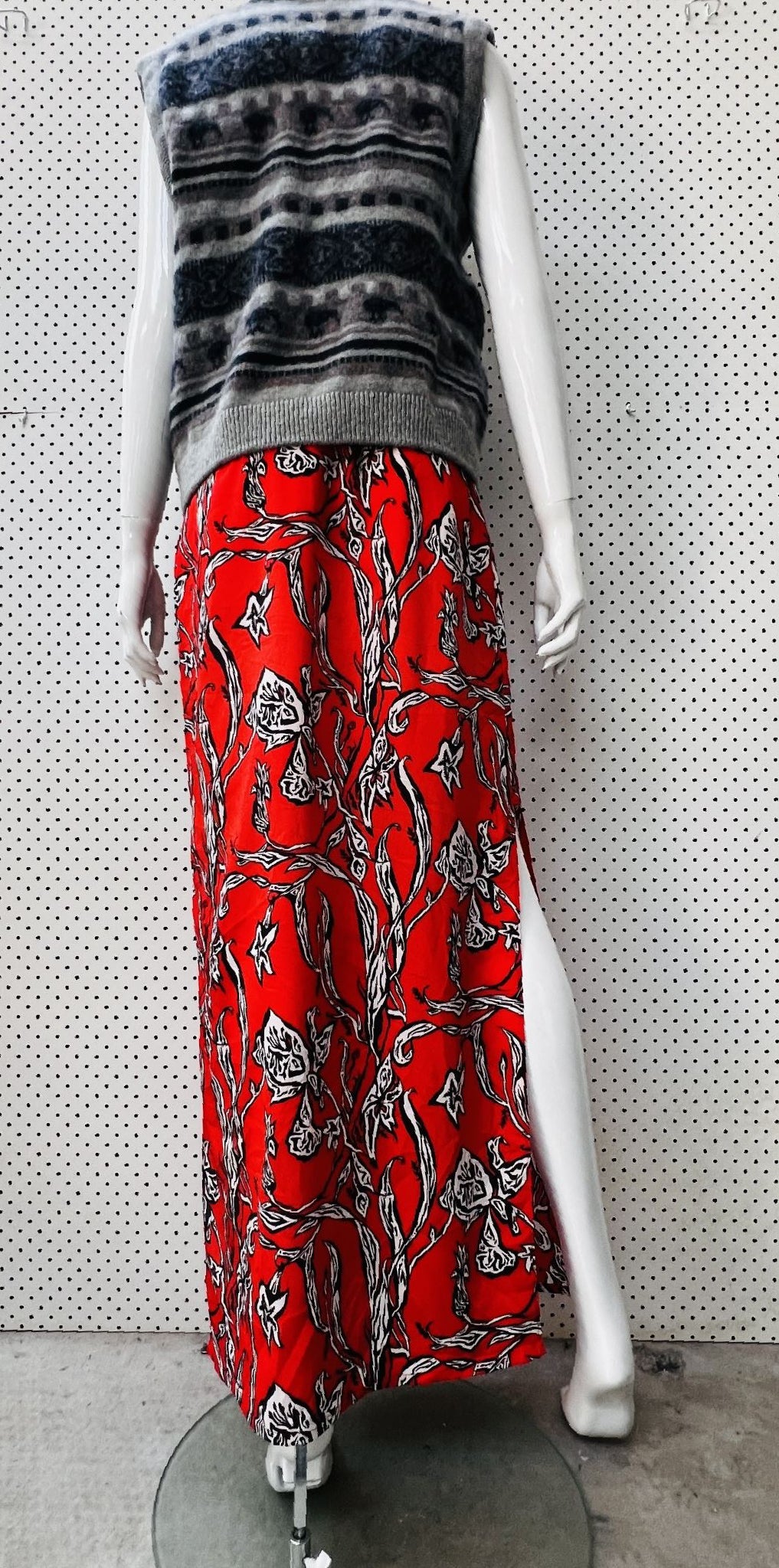 HONEY & BEAU / patterned maxi skirt / 10 Skirts