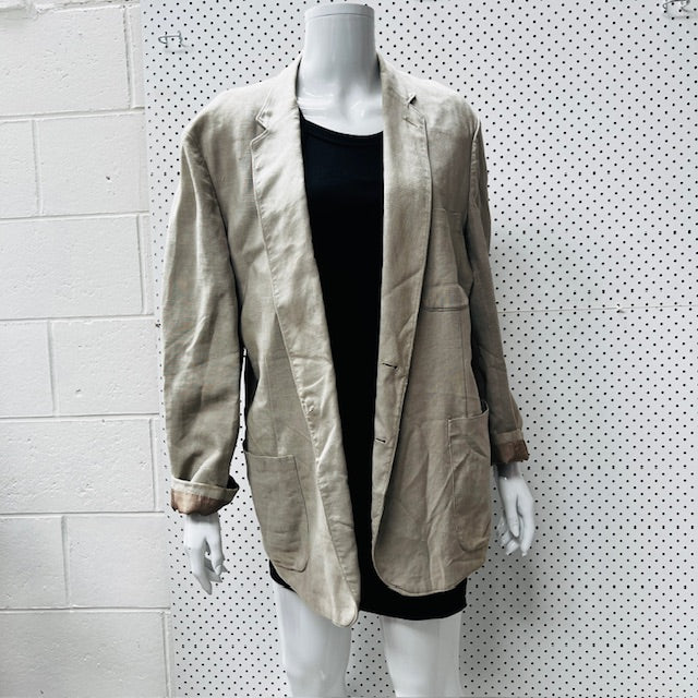 british vintage / STEEGAN / linen blazer / 40 Jackets