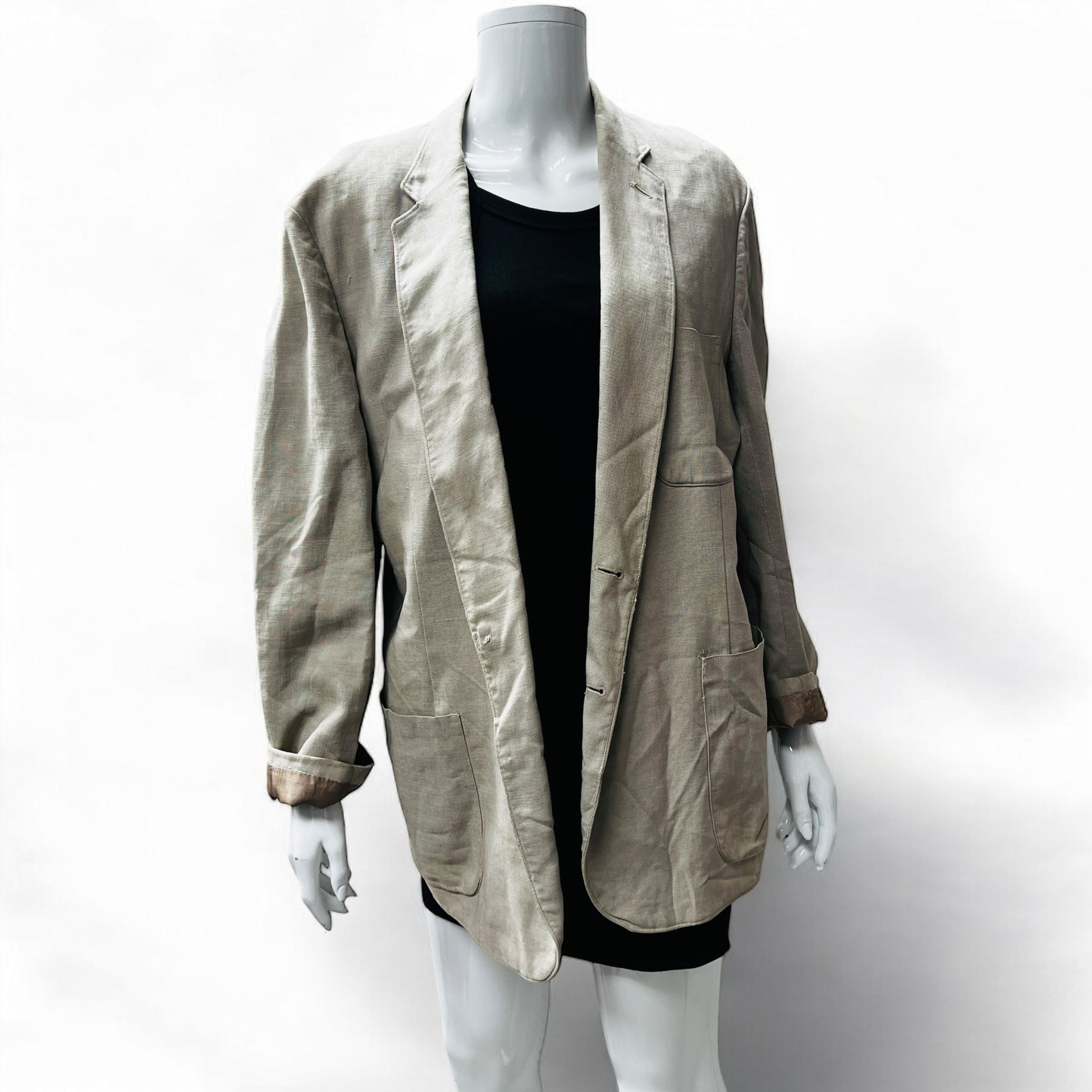 british vintage / STEEGAN / linen blazer / 40 Jackets
