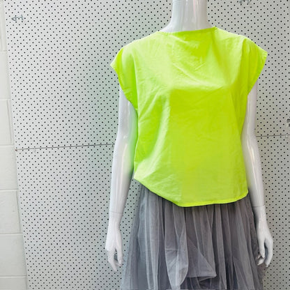 ABOW / electric green sleeveless top / s (3875595361468615766)