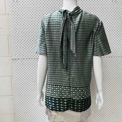 ZARA / geometric pattern blouse / s (3876209138494730429)
