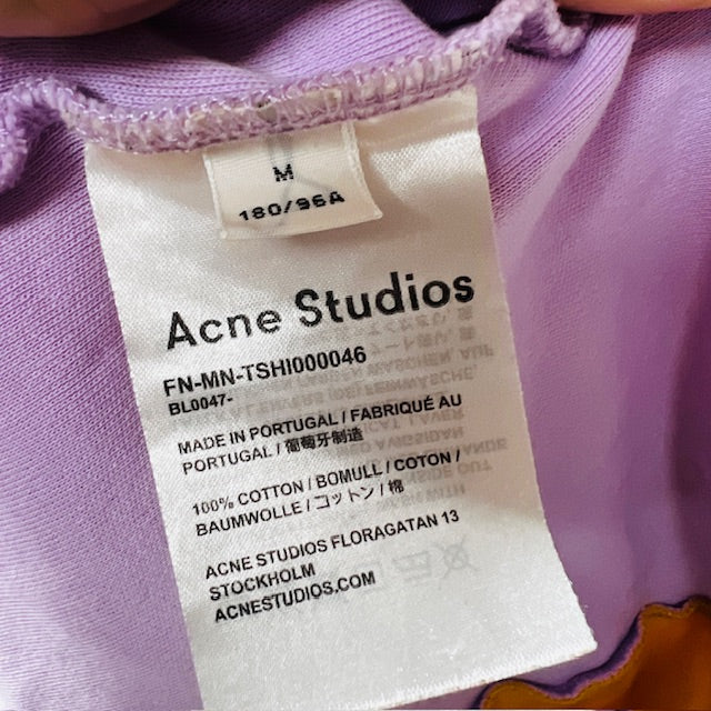 ACNE STUDIOS / unisex eban colour block cotton jersey tee / m Tops & shirts