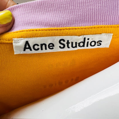 ACNE STUDIOS / unisex eban colour block cotton jersey tee / m (3876209157133620224)