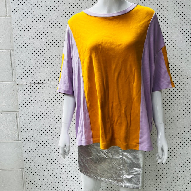 ACNE STUDIOS / unisex eban colour block cotton jersey tee / m Tops & shirts